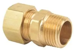 BrassCraft #68-6-12X 3/8" OD x 3/4" MIP Brass Compression Male Reducing Adapter - Lead Free