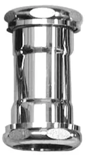 Pasco #34524 1-1/2in Chrome Straight Repair Coupling - CP Nuts
