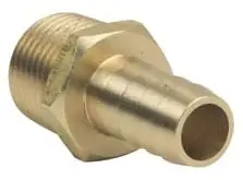 BrassCraft #125-8-8X 1/2in Brass Hose Barb x MIP Adapter Lead Free - Rough
