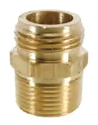 BrassCraft #HU22-12-12TPX 3/4in Brass Male Hose x 3/4in MIP Adapter Tapped 1/2in FIP - Lead Free