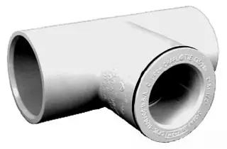 Charlotte Pipe #CTS2400F 1 x 3/4 x 1/2in CPVC Reducing Tee SxSxS - FlowGuard Gold