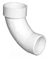 Charlotte #309 2in PVC DWV Long Sweep 1/4 Bend Street - Hub x Spigot