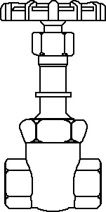 Crane #424 3in Bronze Gate Valve 200# Rising Stem - FNPT