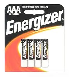 Energizer #E92BP-4 AAA Alkaline Battery 4-Pack 1.5V