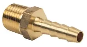 BrassCraft #125-4-4X 1/4in Brass Hose Barb x 1/4in MIP Adapter - Lead Free