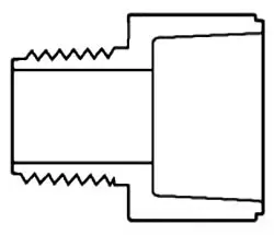 Spears #436-169 1-1/4" x 1-1/2" PVC Sch 40 Male x Socket Adapter