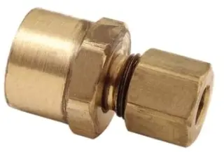 BrassCraft #66-6-6X 3/8in OD Tube x 3/8in FIP Brass Compression Female Adapter - Lead Free