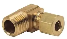 BrassCraft #69-4-4X 1/4in OD Tube x 1/4in MIP Brass Compression Male Elbow