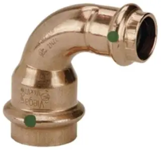 Viega #77325 3/4in x 1/2in ProPress 90° Reducing Elbow - Copper