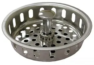 Jones Stephens #B03010 Fit-All Stainless Steel Basket Strainer with Rubber Stopper