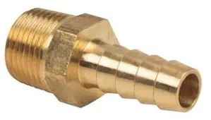 BrassCraft #125-6-6X 3/8in Brass Hose Barb x 3/8in MIP Adapter - Lead Free