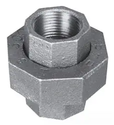 Ward #1B.NAI300U 1-1/4in Malleable Iron Union Class 300 Iron-to-Iron Seat Galvanized