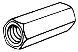Carpenter & Paterson #123_1/2 1/2in Rod Coupler Electro-Galvanized