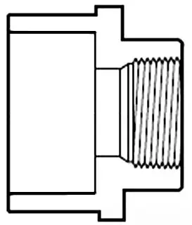 Spears #435-074 1/2in x 3/4in PVC Schedule 40 Adapter S x FPT