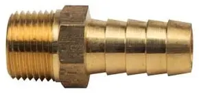 BrassCraft #125-8-6X 1/2in Hose Barb x 3/8in MIP Brass Male Adapter - Rough