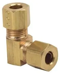 BrassCraft #65-4X 1/4in OD Tube Brass Compression Union Elbow 90 Degree - Rough