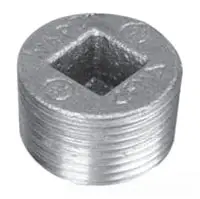 Ward #D.BCTP 1/2in Cast Iron Countersunk Plug Class 125 - Square Head