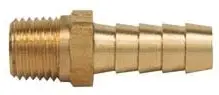 BrassCraft #125-6-4X 3/8in Hose Barb x 1/4in MIP Brass Male Adapter - Lead Free