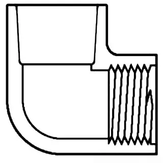 Spears #407-007 3/4in PVC Sch 40 90° Elbow Socket x FPT
