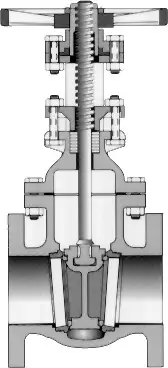 Crane #465-1/2 3in Iron Gate Valve 125# OS&Y Rising Stem - Flanged