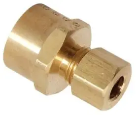 BrassCraft #462-6-6X 3/8in Female Flare x 3/8in OD Compression Brass Adaptor