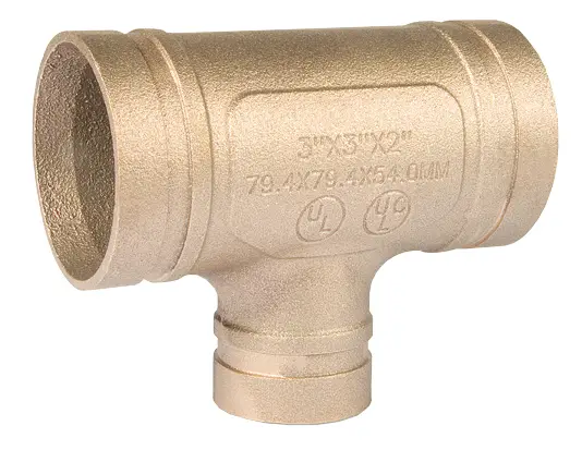 Gruvlok #1330012290 6x6x4 Grooved Copper Tee