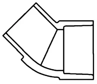 Spears #427-005 1/2in Sch 40 PVC 45° Elbow Socket x Spigot