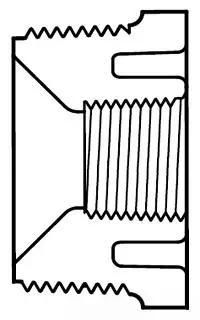 Spears #439-131 1in x 3/4in Schedule 40 PVC Reducing Bushing MXF