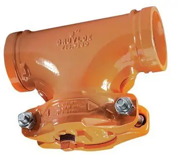Gruvlok #0390050102 6in Painted Tee Strainer