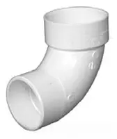 Charlotte Pipe #302 1-1/2in PVC DWV Street 90 Ell Spigot x Hub