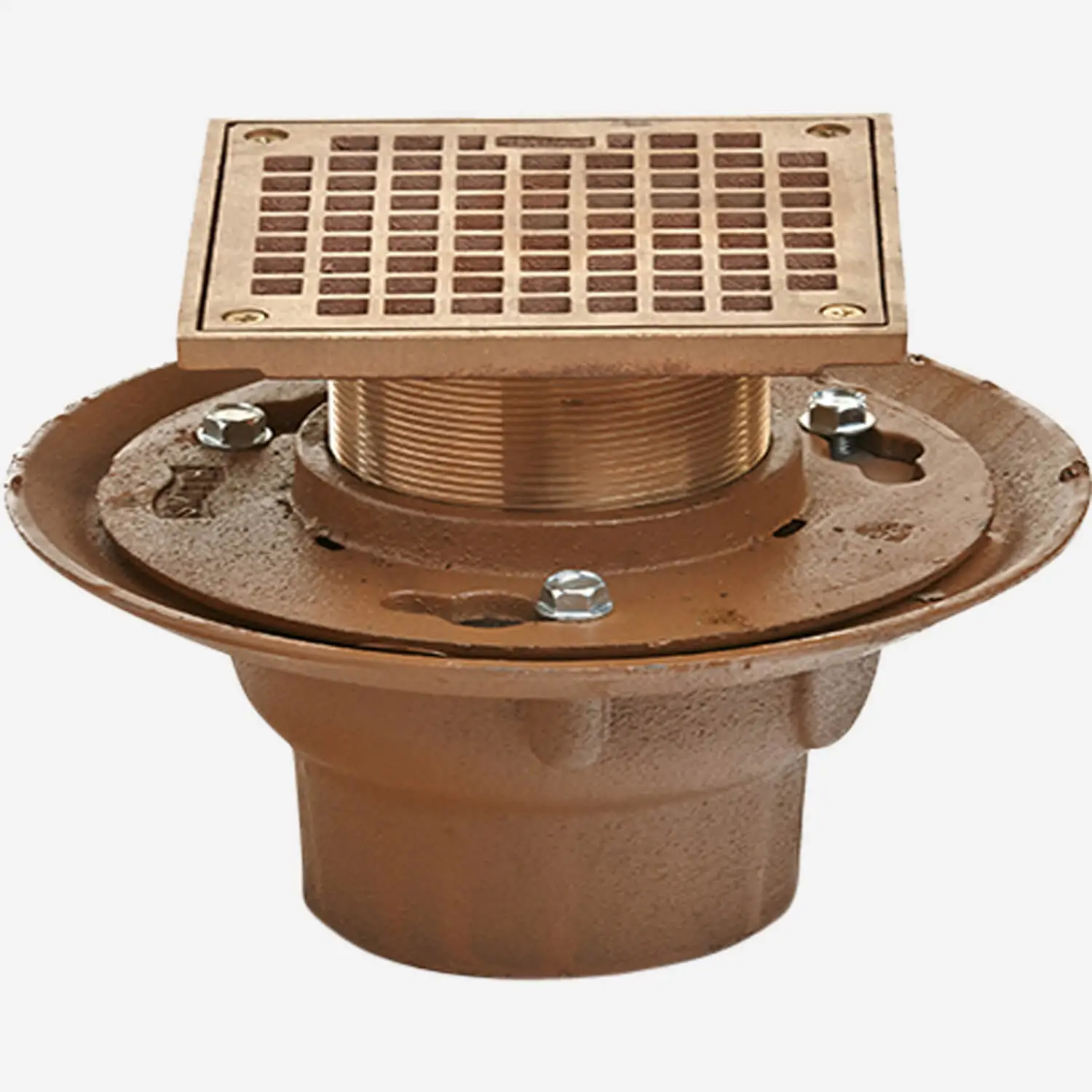 Jay R. Smith #2005Y02-B05NB-P050 2in NH Floor Drain 5x5 Square NB Top