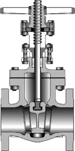 Crane #7-1/2E 5in Iron Body Gate Valve 250# OS&Y Rising Stem - Flanged