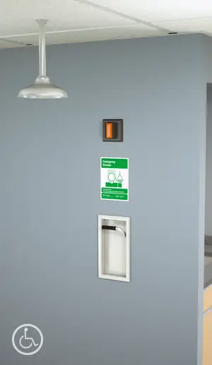 Guardian #GBF-1670 Emergency Shower w/ Concealed Stay-Open Ball Valve, Panic