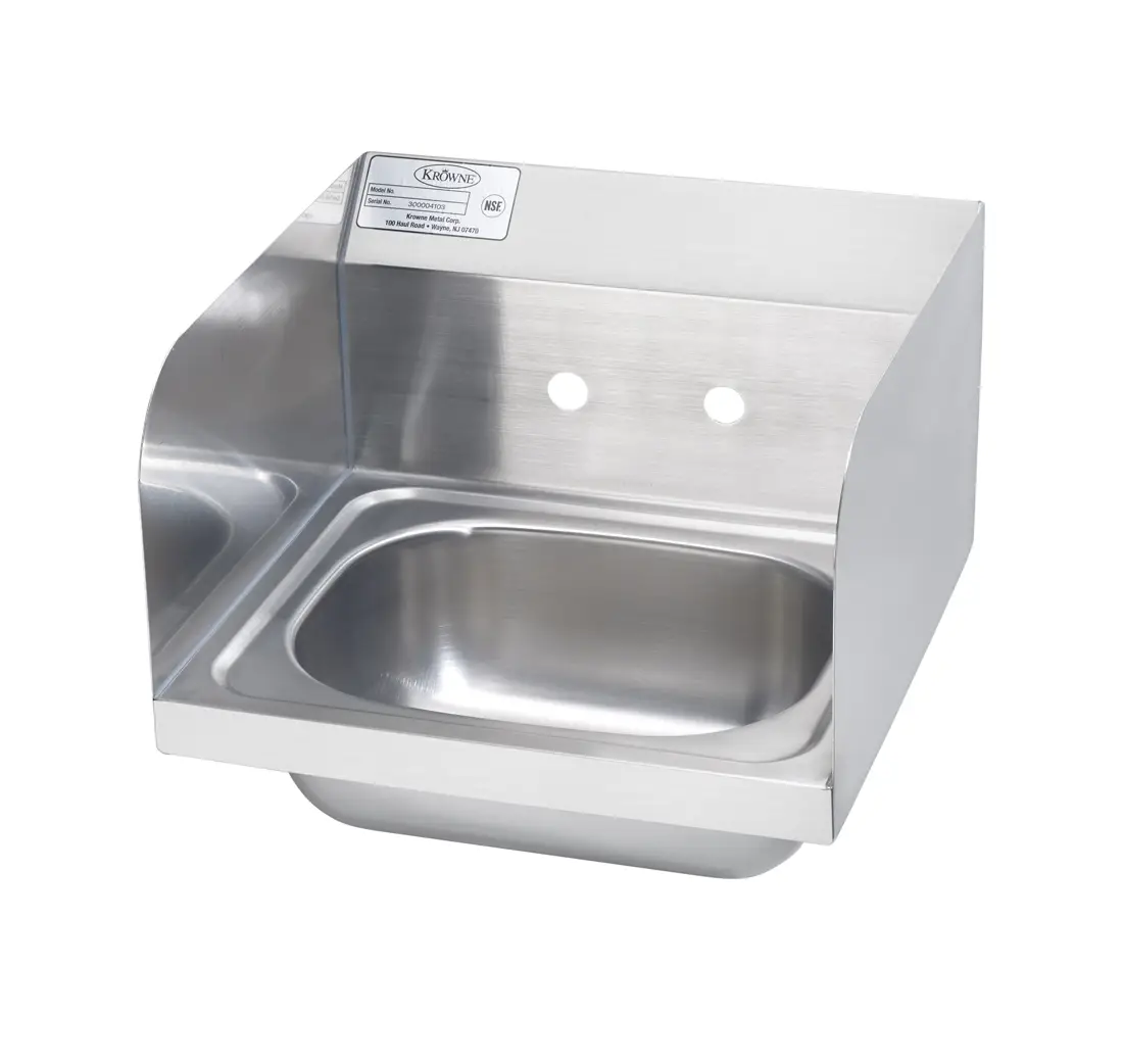 Krowne #HS-26-LF 16in Wall Hung Hand Sink 4" Centers - Less Faucet