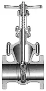 Crane #76XUF 2in Cast Steel Gate Valve 600# OS&Y Flexible Wedge Disc - Flanged
