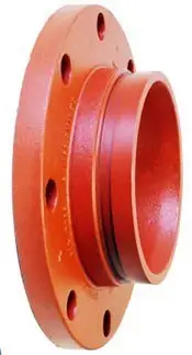 Gruvlok #390202505 6in Galvanized Grooved Flange Adapter