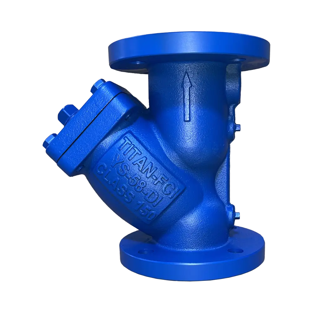Titan #YS58I0800 8in 125# Ductile Iron Flanged Wye Strainer