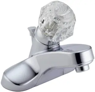 Delta Faucets #B512LF Chrome 4CC Classic Series Clear Knob Handle Faucets
