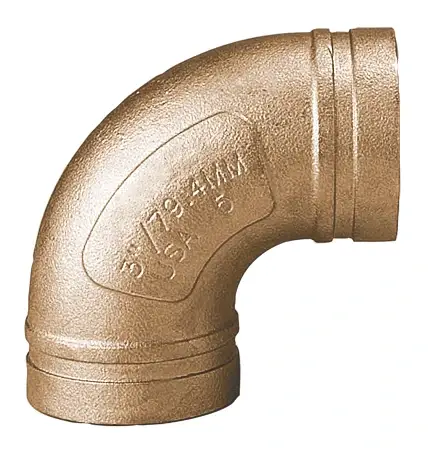 Gruvlok #610 3in Copper Grooved 90° Elbow