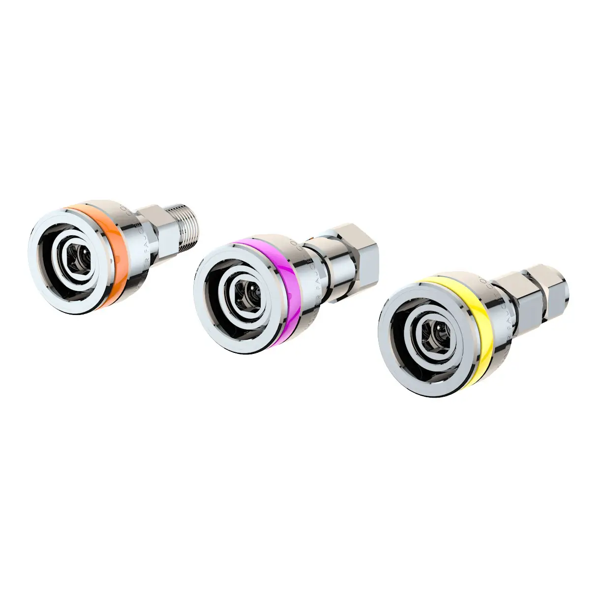 WaterSaver #QCBL-SS-3C-K2 Stainless Steel Quick Connect Fitting Orange
