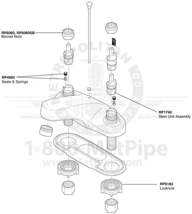 Delta Faucets #RP6060 2" Bonnet Nuts