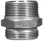Dixon #DMH2525F 2-1/2" x 2-1/2" Fire Hose Brass Hex Nipple (MNPT x MNST)
