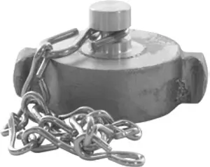 Dixon #FC150F 1-1/2" Fire Hose Brass Cap with Chain