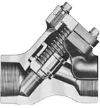 Edwards #1038Y 1-1/2" 1500# Forged Steel Piston Check Valve Y-Pattern - Weld