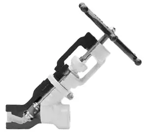 Edwards #36124 1-1/4" Class 1690 Forged "Y" Pattern Globe Valve F22 - Weld