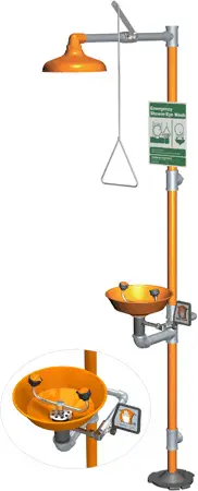 Guardian Safety #G-1902-P Safety Shower Station with Eye Wash