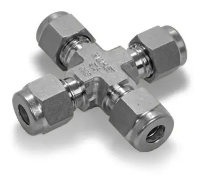 1/8" - Stainless Steel Tube OD Compression Cross