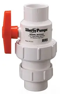 Liberty Pumps #BCV150 1-1/2" PVC Ball Check Valve Combo