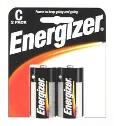 Eveready #E93BP-2 C Alkaline Battery 1.5V - 2 Pack