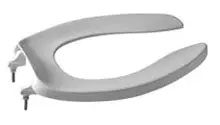 Zurn #Z5955SS-EL Elongated Open-Front Toilet Seat - Stainless Steel Check Hinge